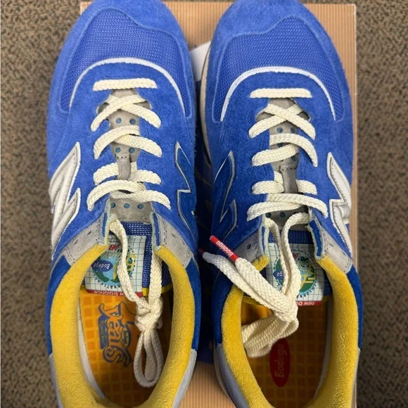 New Balance 574 Legacy Bodega Departure - Royal Blue and Gray Sneakers - Picture 3 of 5